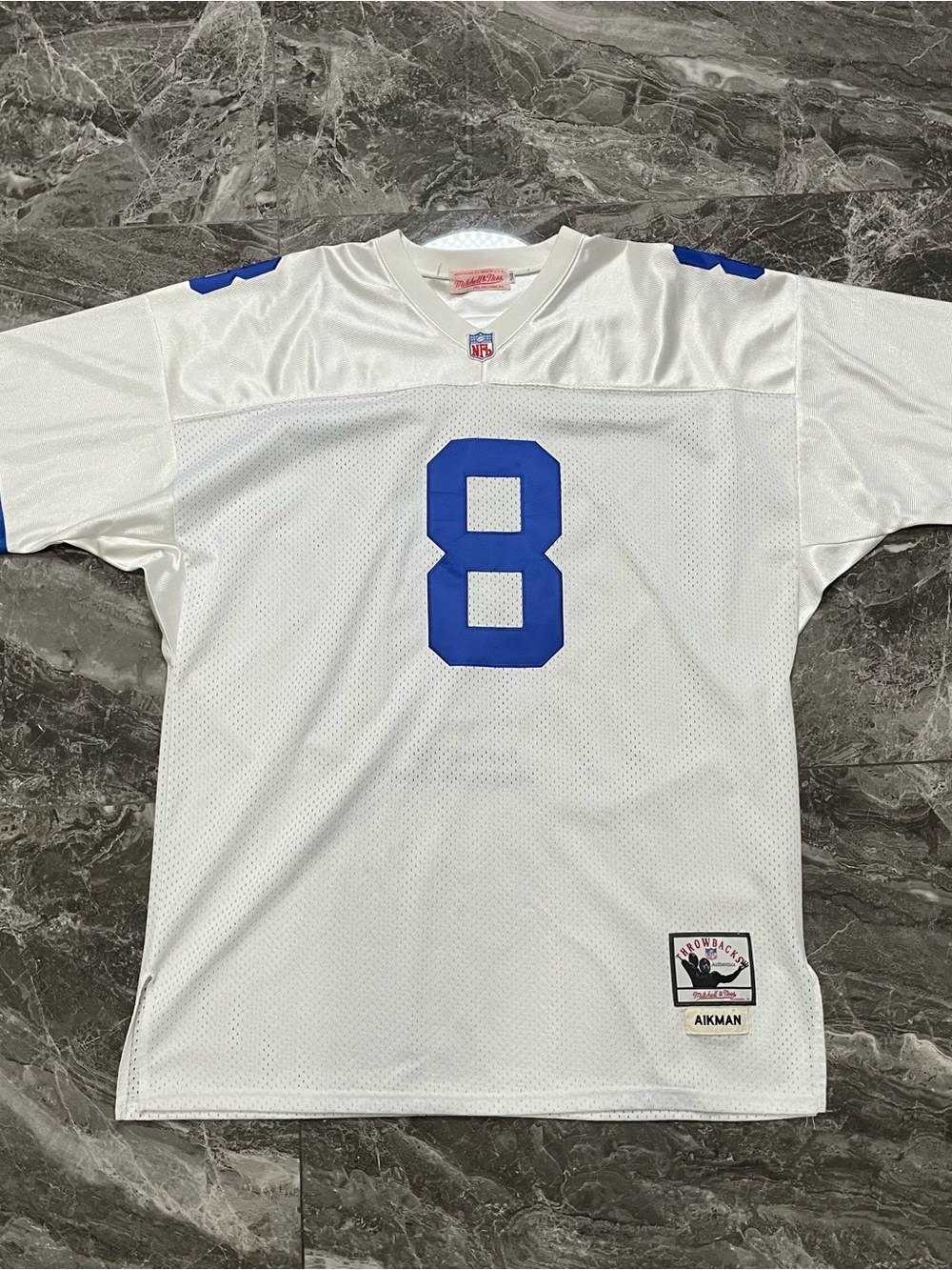 Troy Aikman Dallas Cowboys Jersey White 1992 Legacy Size 54 XXL Mitchell Ness